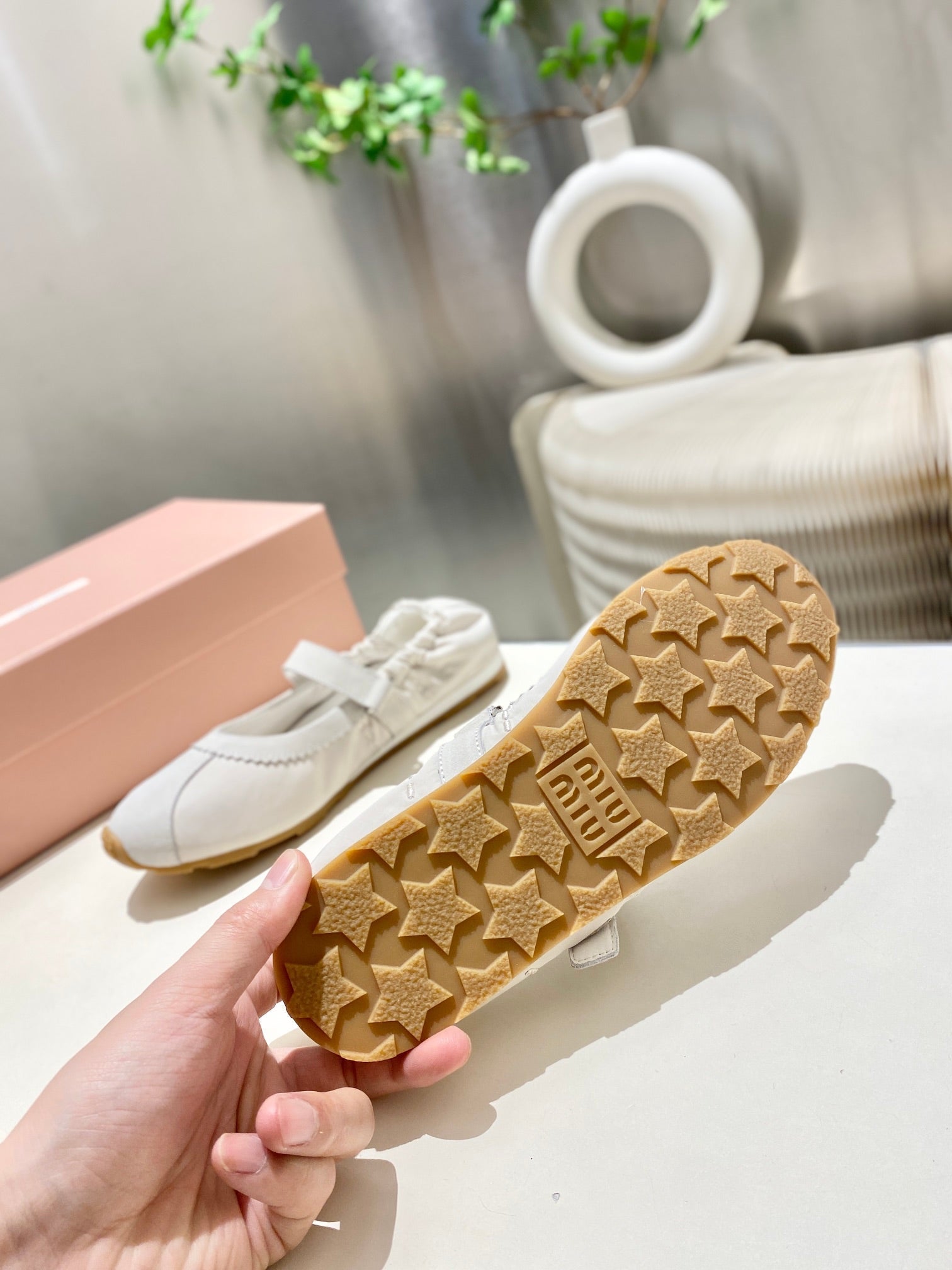 Miu Miu 2026 Ballet Flat Suede Fabric