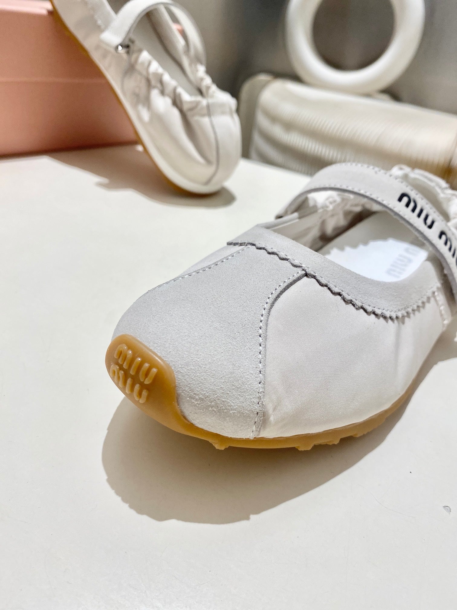 Miu Miu 2026 Ballet Flat Suede Fabric
