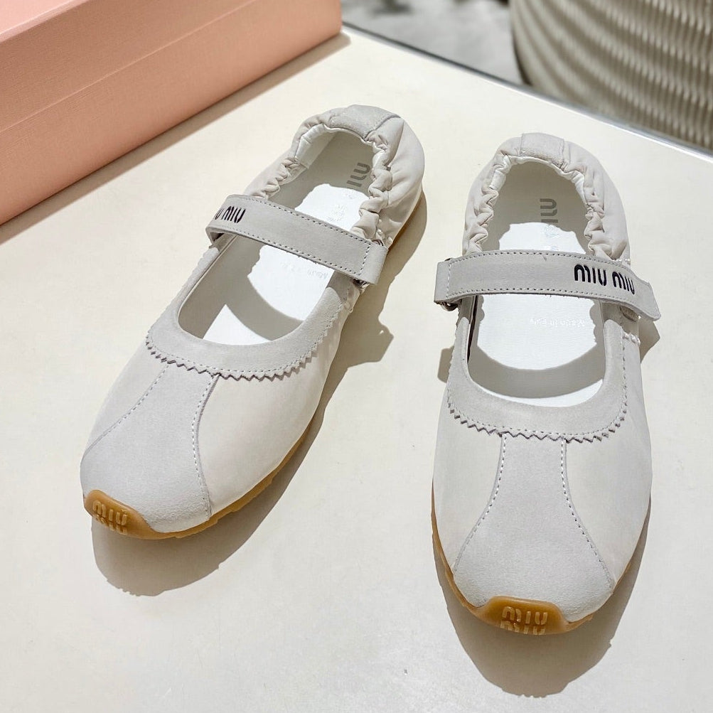 Miu Miu 2026 Ballet Flat Suede Fabric
