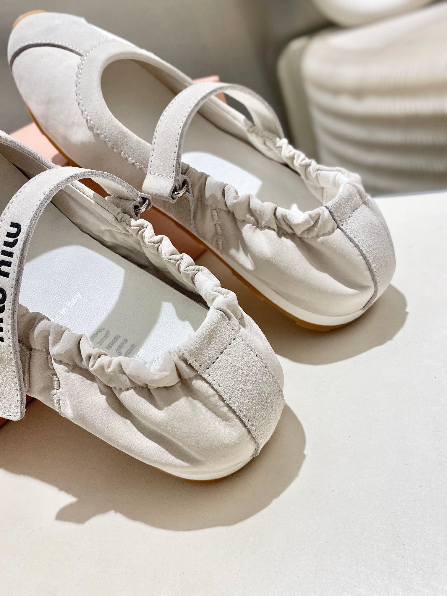 Miu Miu 2026 Ballet Flat Suede Fabric