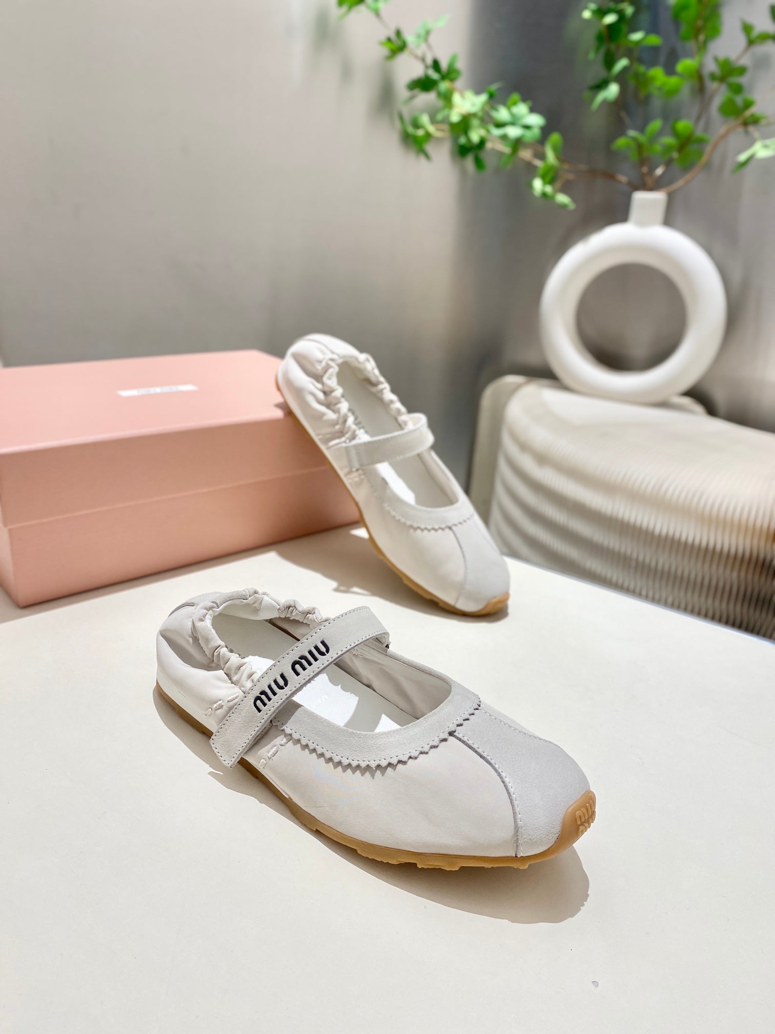 Miu Miu 2026 Ballet Flat Suede Fabric