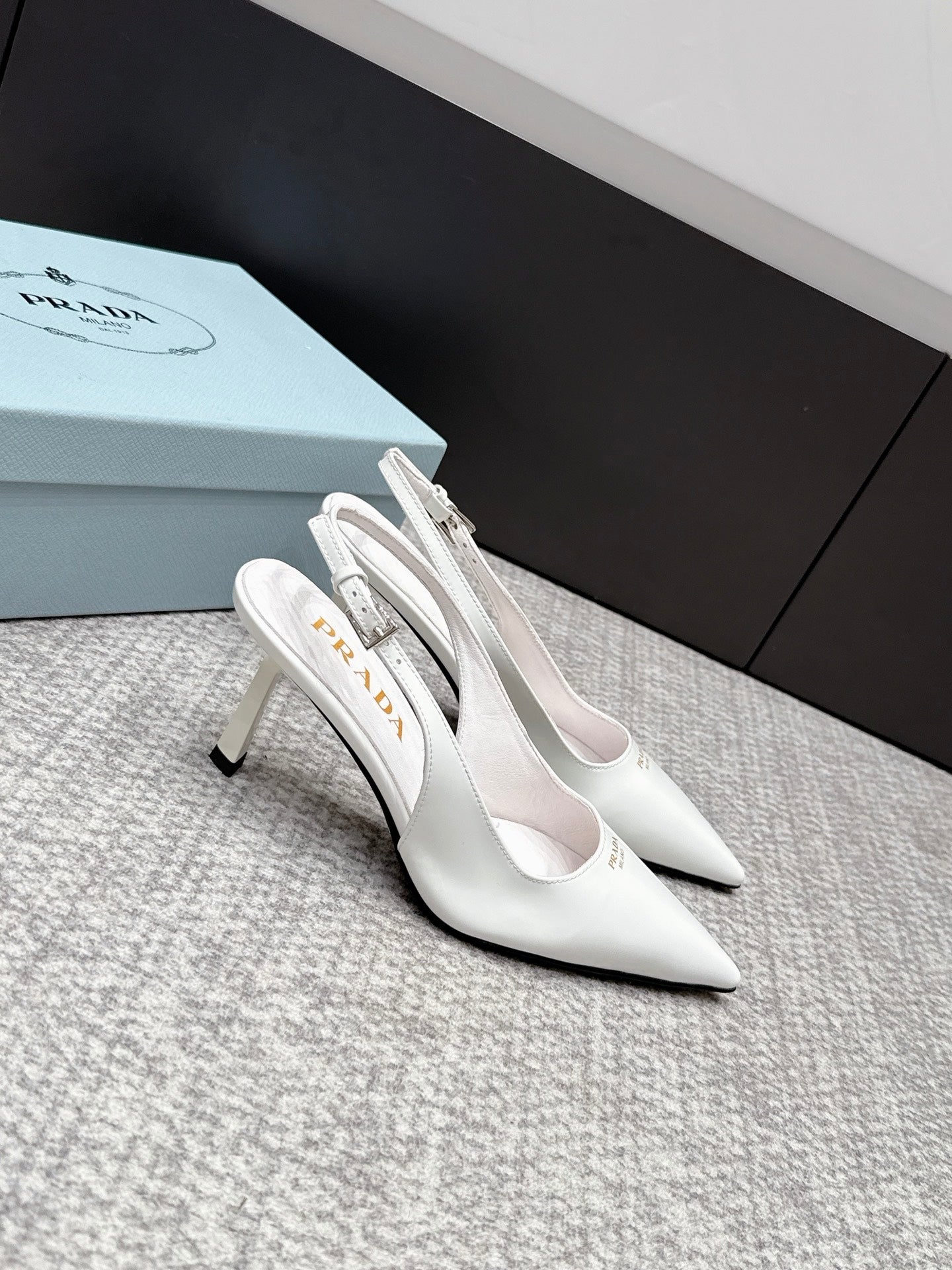 Prada 2026 Slingback 75mm Leather 855685
