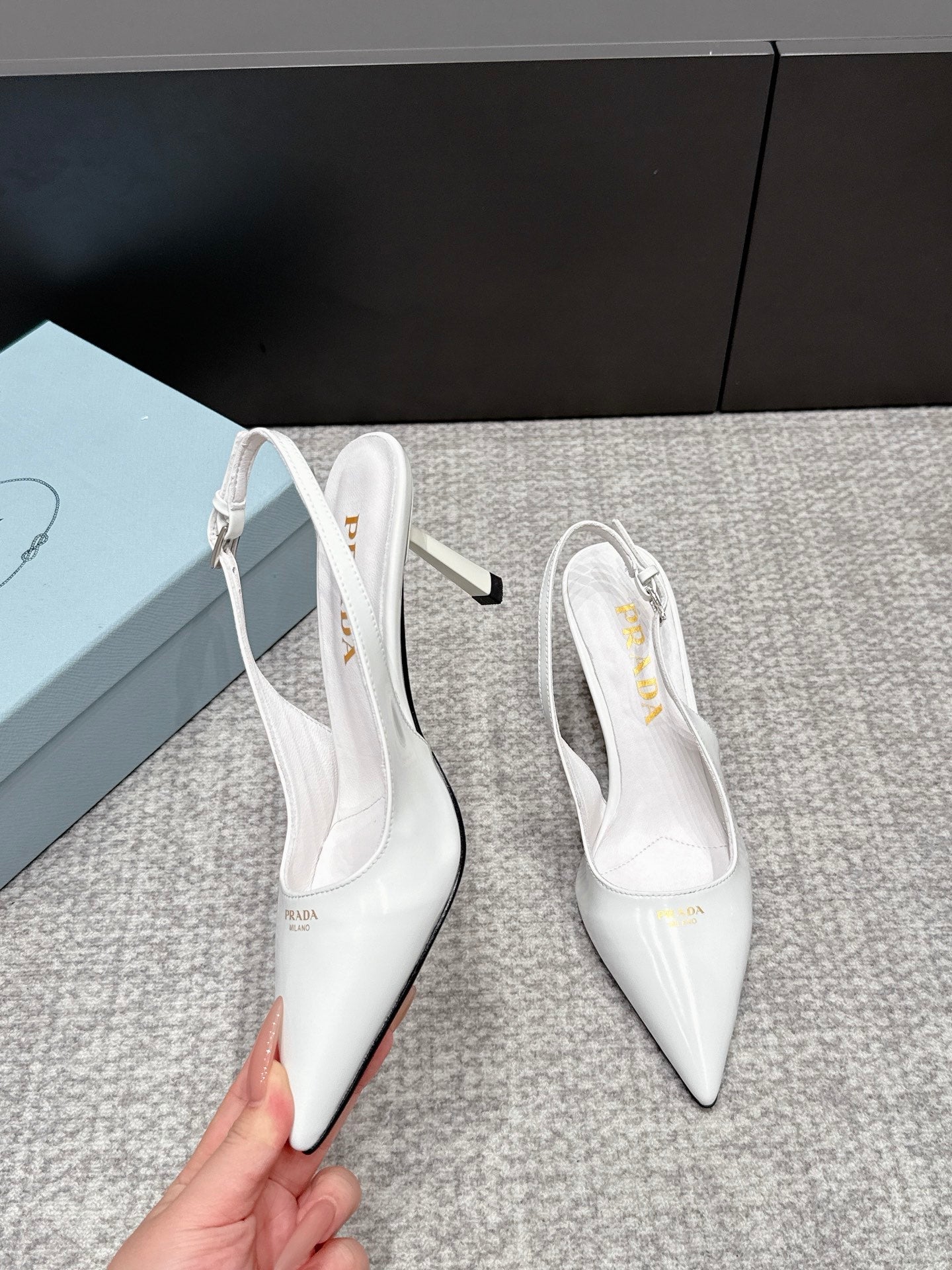 Prada 2026 Slingback 75mm Leather 855685