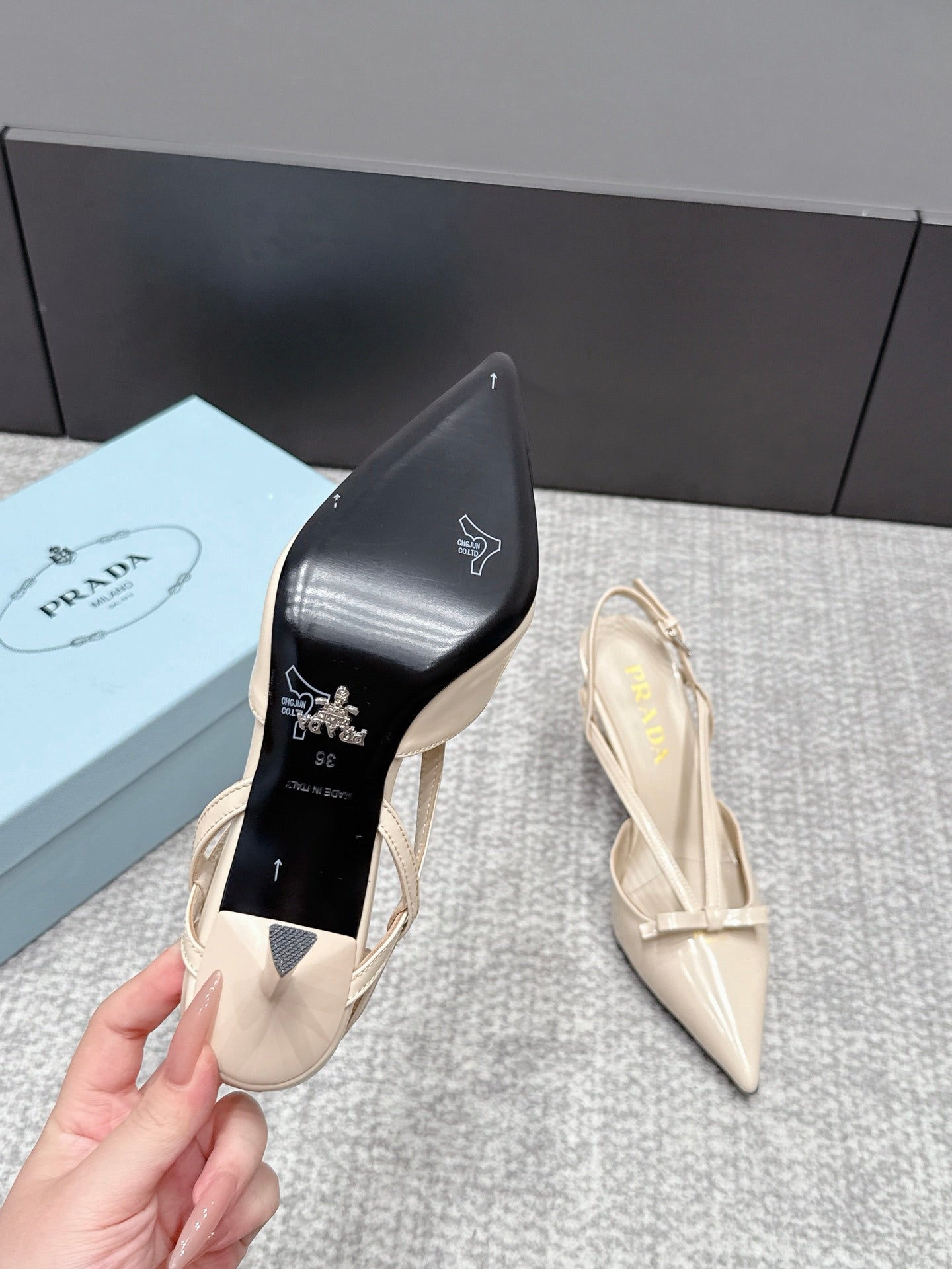 Prada 2026 Slingback 75mm Leather 855695