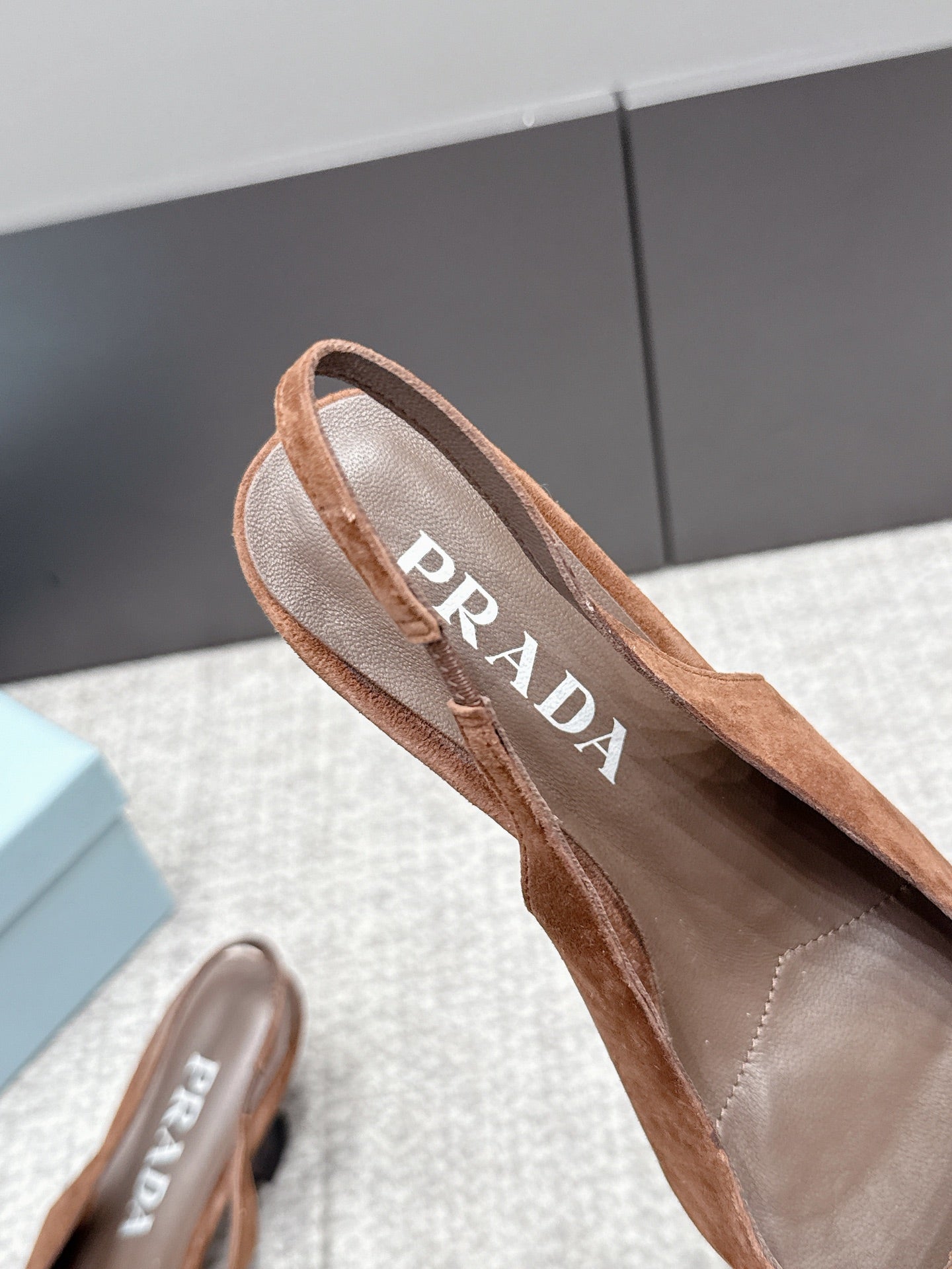 Prada 2026 Slingback 55mm Suede Lambskin 855730