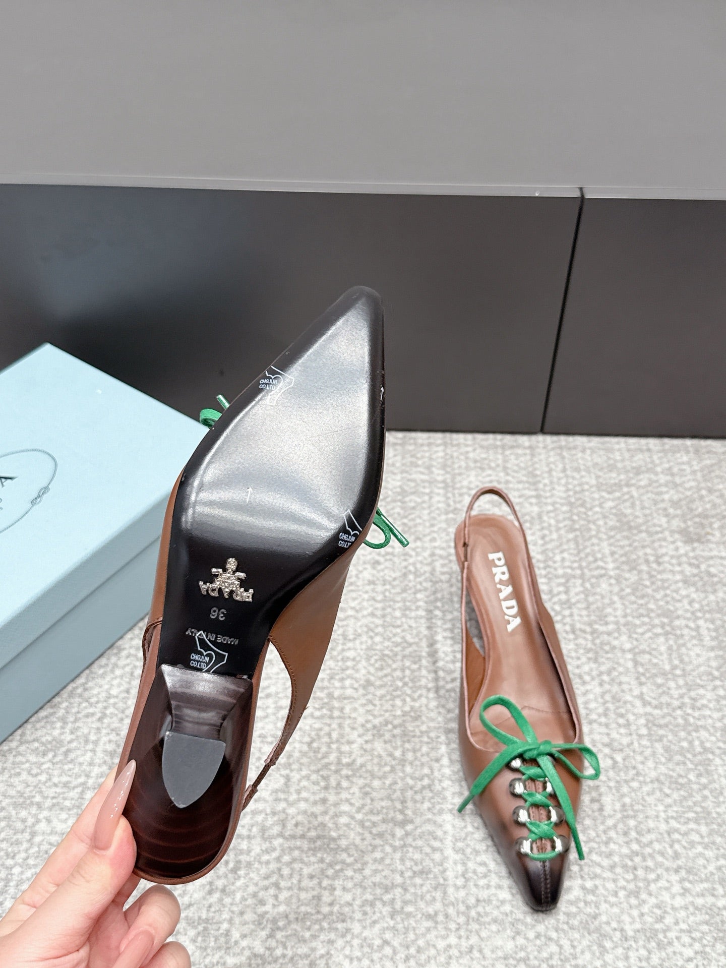Prada 2026 Slingback 55mm Cowhide 855733