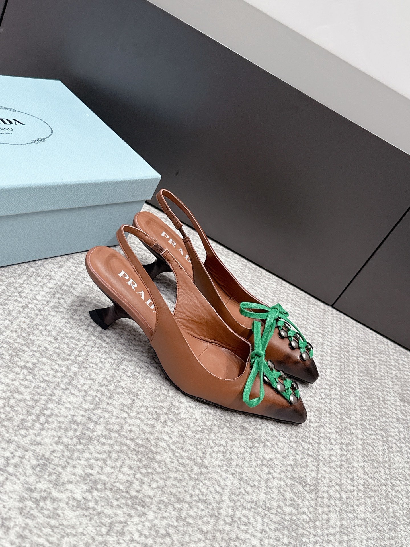 Prada 2026 Slingback 55mm Cowhide 855733