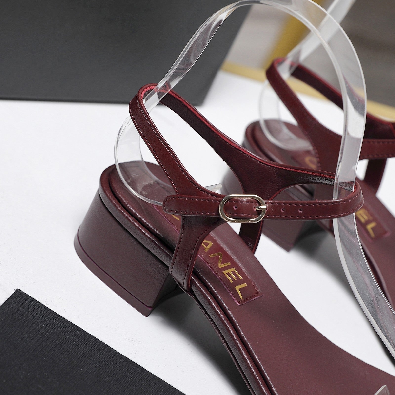 Chanel 2026 Sandals 25mm Red Cowhide 758396