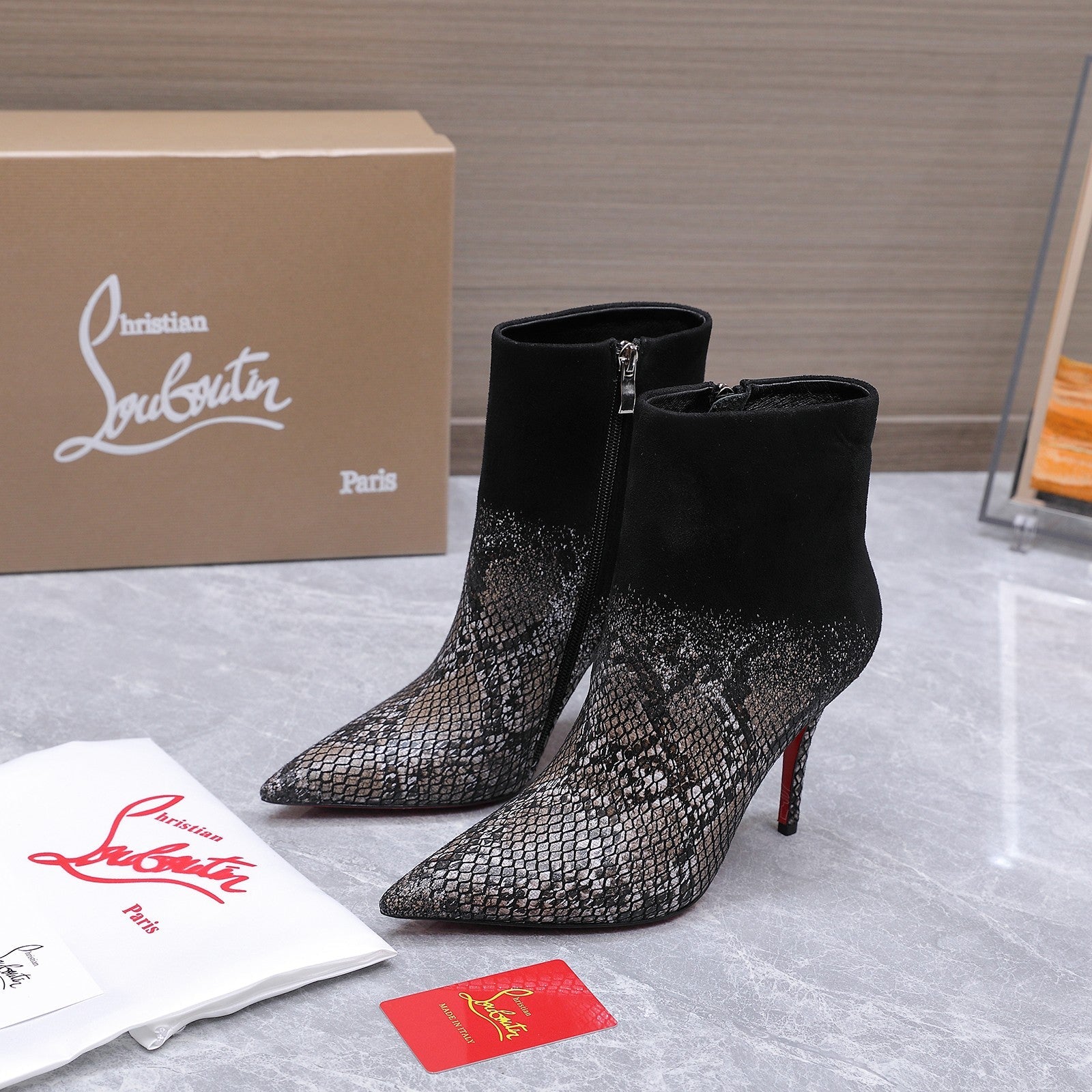 Christian Kondora Metallic Injected Boot Suede 863891
