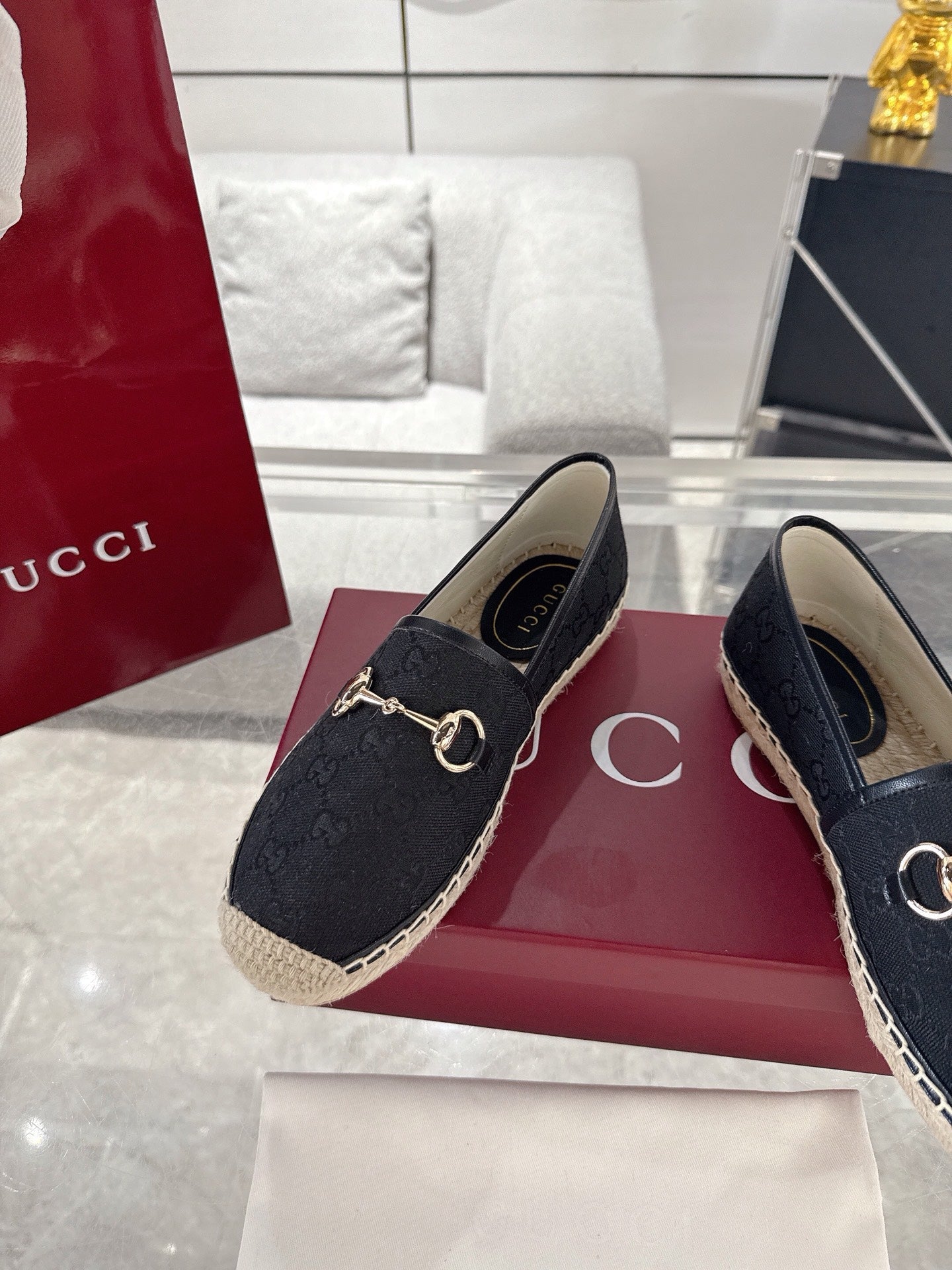 GC 2025 Espadrille With Horsebit Black Canvas 292464