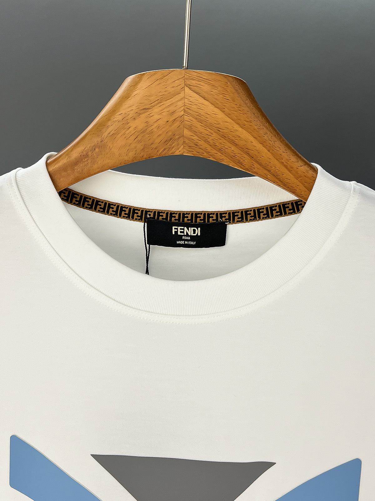 Fendi 2026 Men's Short-Sleeve T-Shirt Cotton Fabric 800199