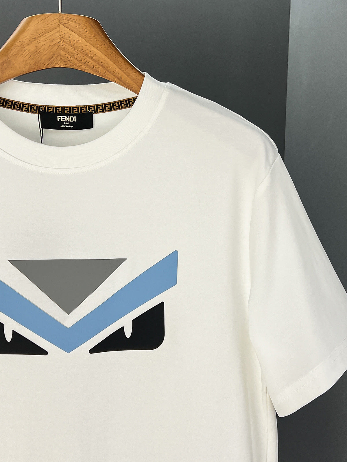 Fendi 2026 Men's Short-Sleeve T-Shirt Cotton Fabric 800199