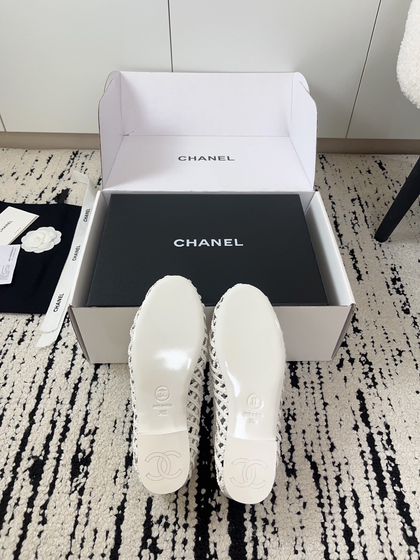 Chanel 2026 Braided Loafers Gold-Tone CC Logo Plaque Leather 778467