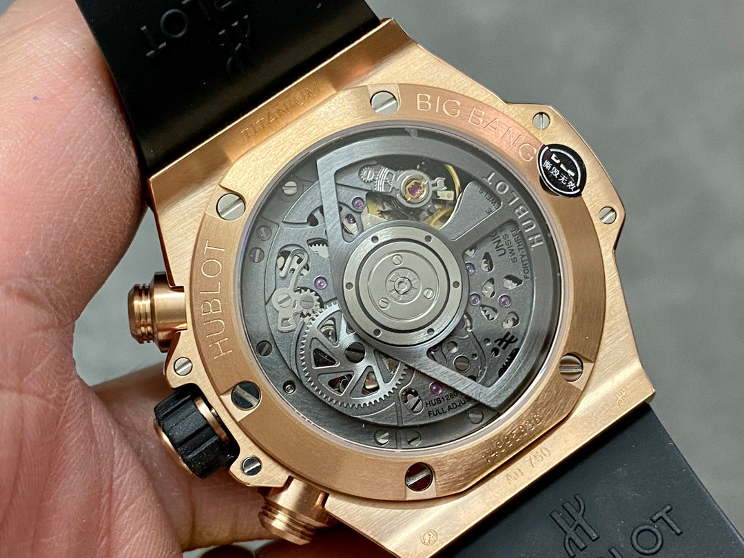 Hublot Big Bang Unico Rose Gold 42mm Watch with Black Ceramic Bezel