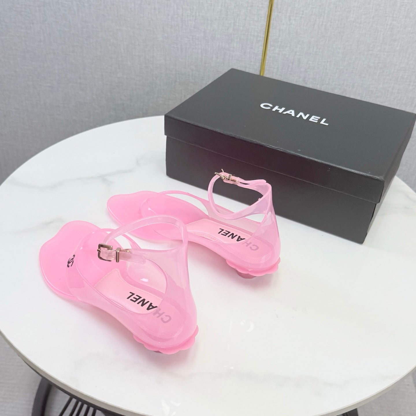 Chanel 2026 Thong Sandals CPU Crystal Lining 801673