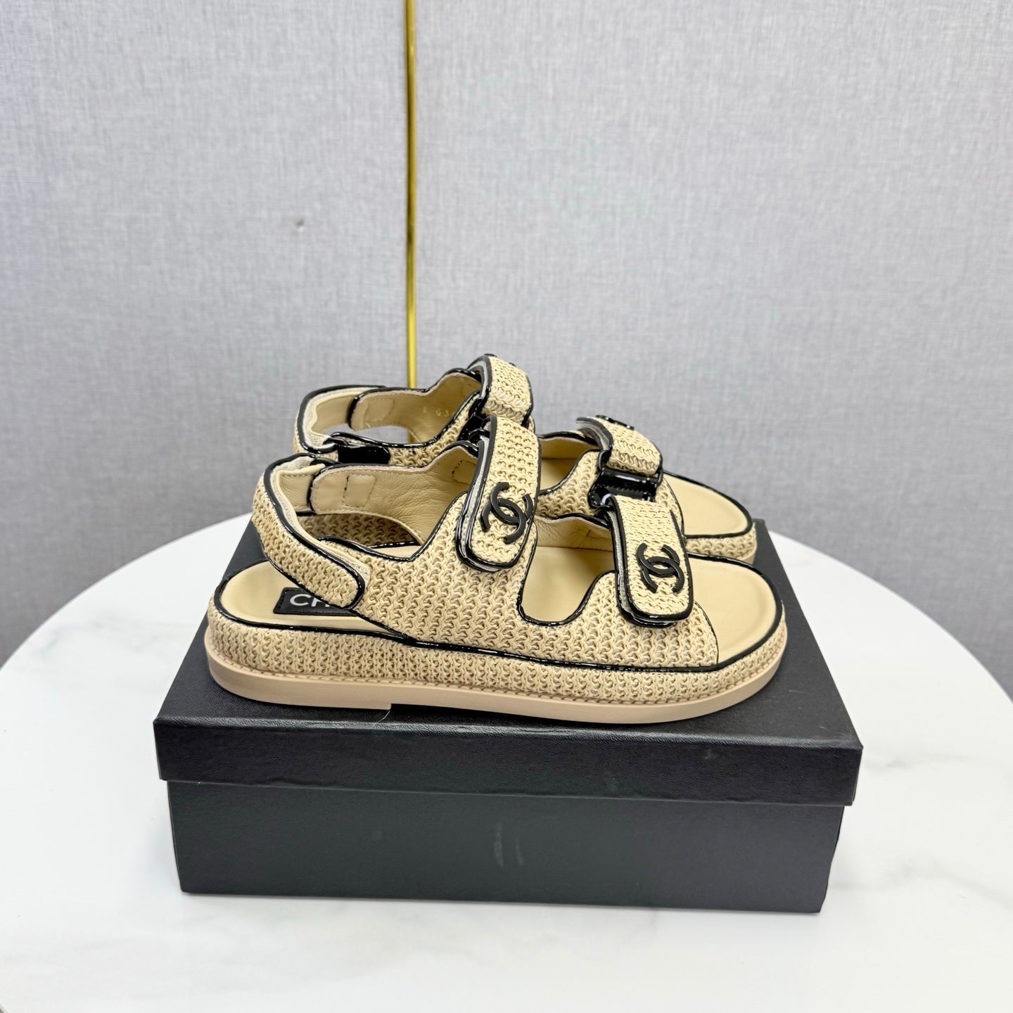 Chanel 2026 Dad Sandal Woven Sheepskin 904401