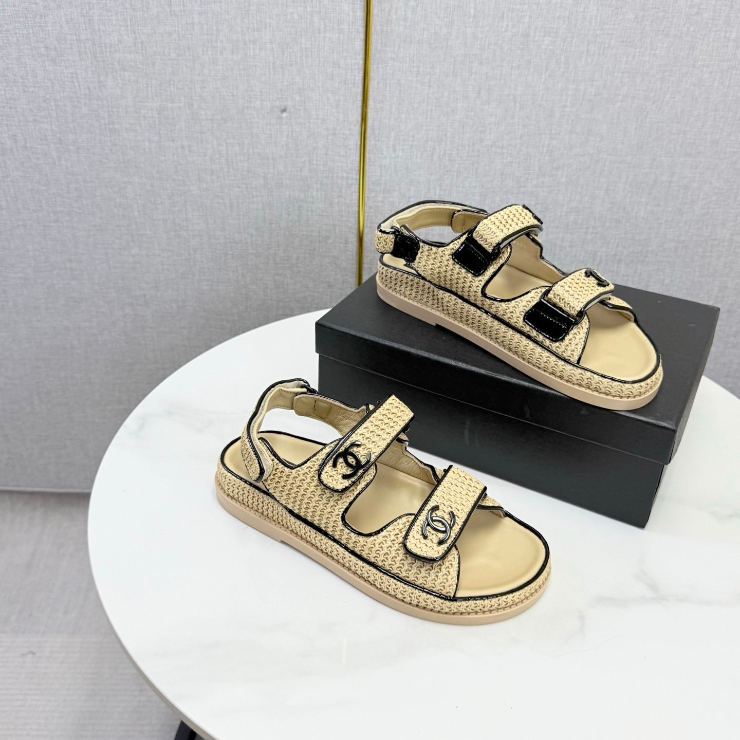 Chanel 2026 Dad Sandal Woven Sheepskin 904401