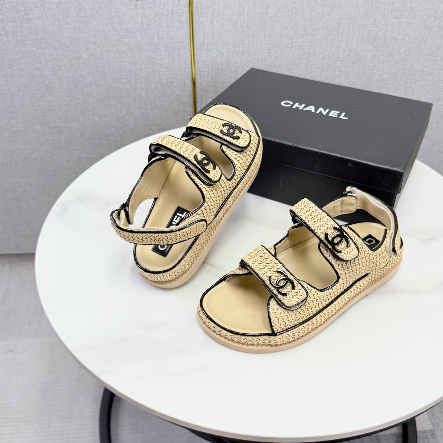 Chanel 2026 Dad Sandal Woven Sheepskin 904401