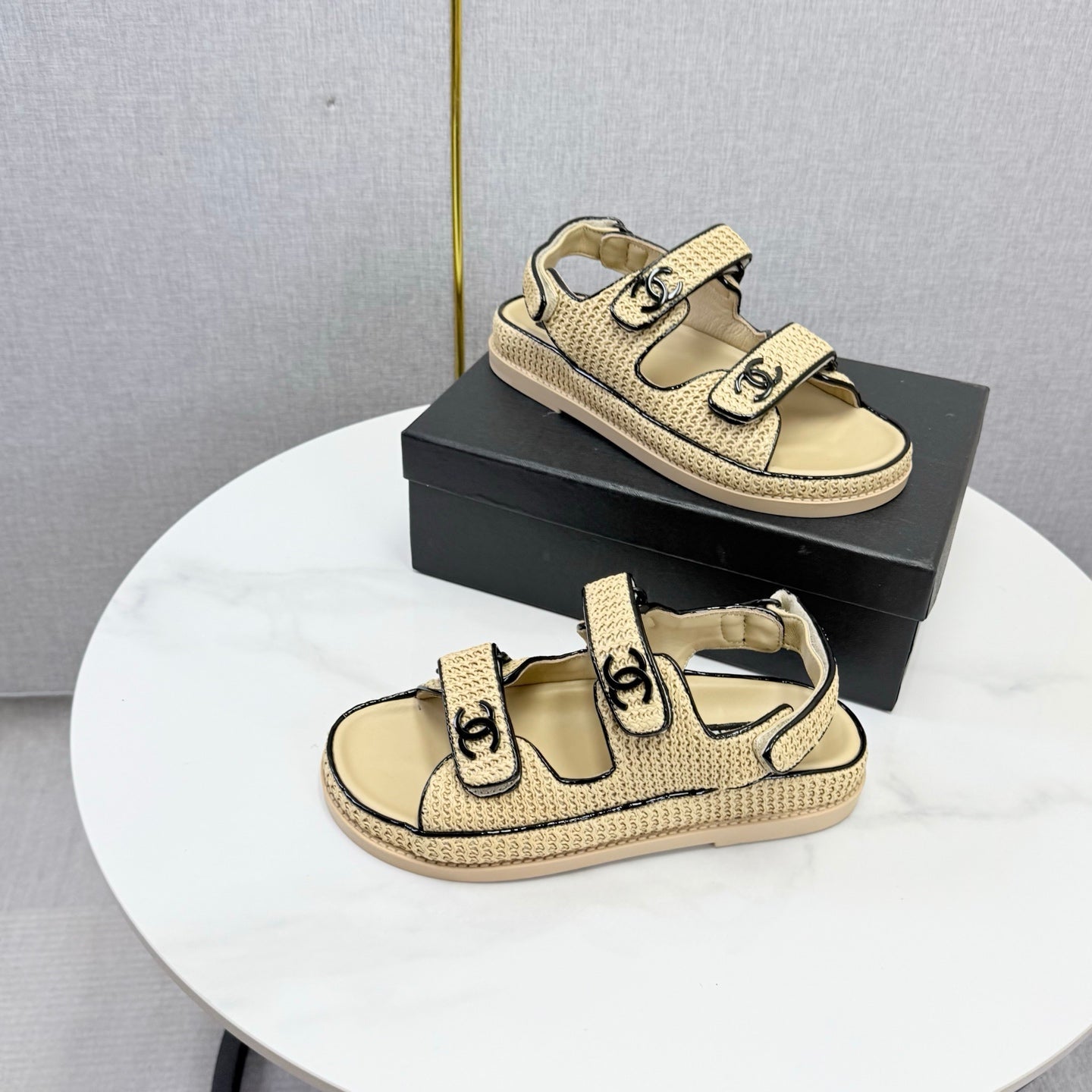 Chanel 2026 Dad Sandal Woven Sheepskin 904401
