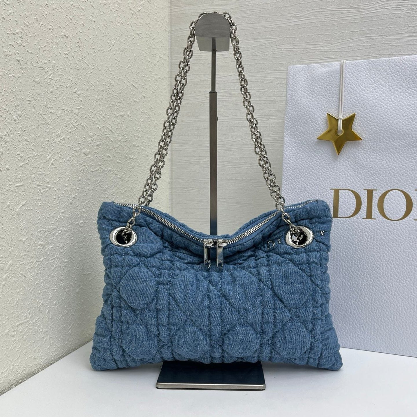 Dior 2026 Milly-La-Foret Bag 33cm Denim and Lambskin 158107