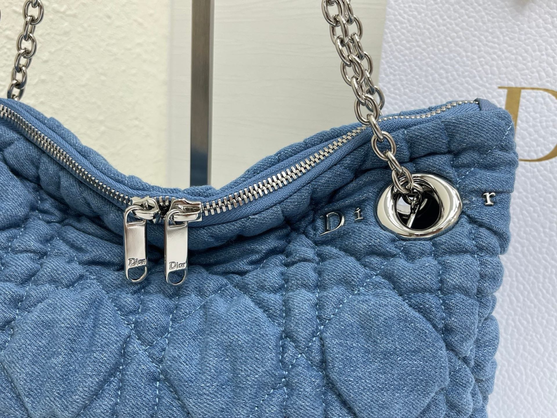 Dior 2026 Milly-La-Foret Bag 33cm Denim and Lambskin 158107