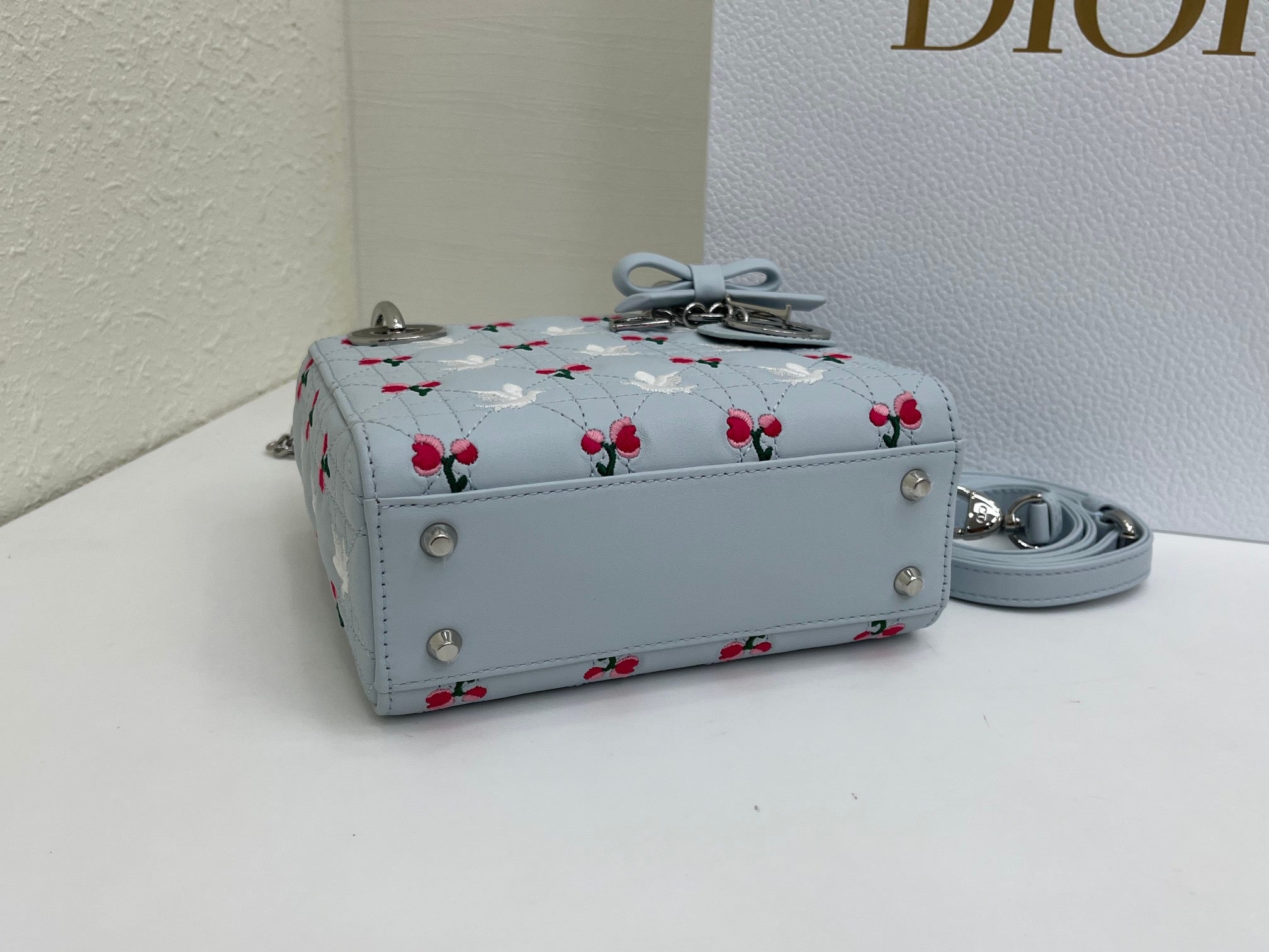 Dior 2026 Bird Rose Design Lady Dior Bag Lambskin