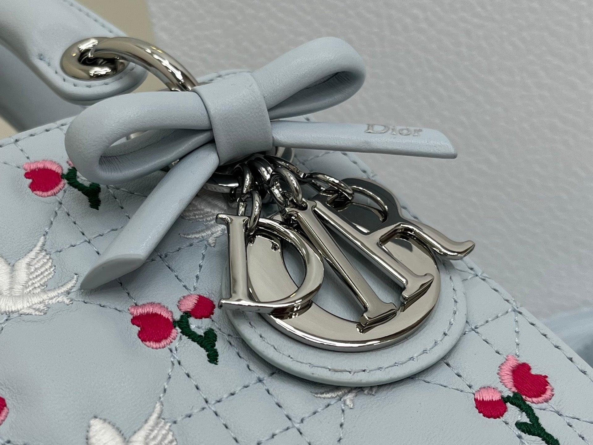 Dior 2026 Bird Rose Design Lady Dior Bag Lambskin