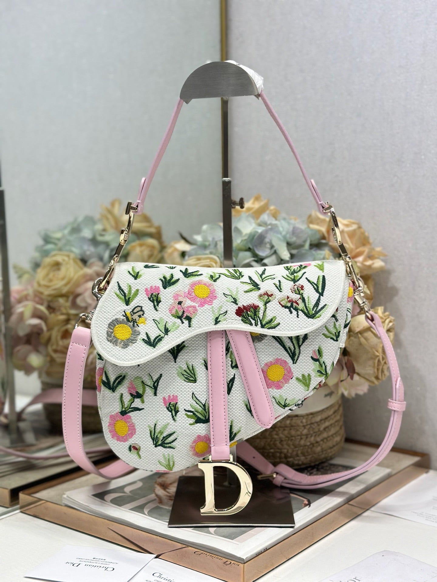 Dior 2026 Saddle Bag 25.5cm Canvas Leather 288072