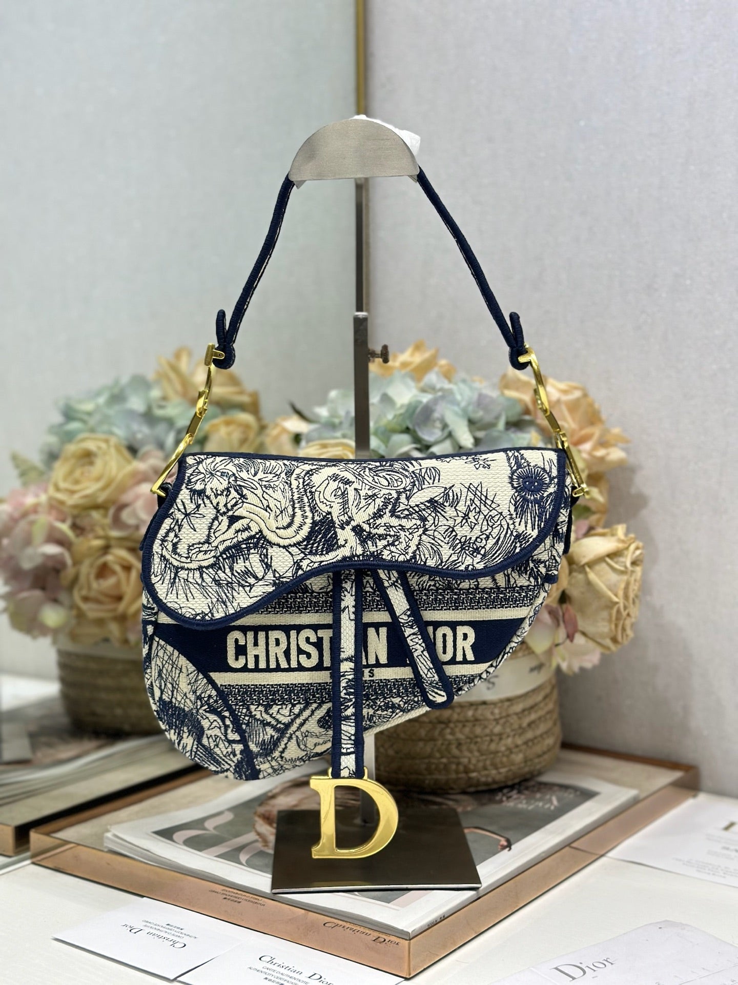 Dior 2026 Saddle Bag 25.5cm Canvas Leather 288072