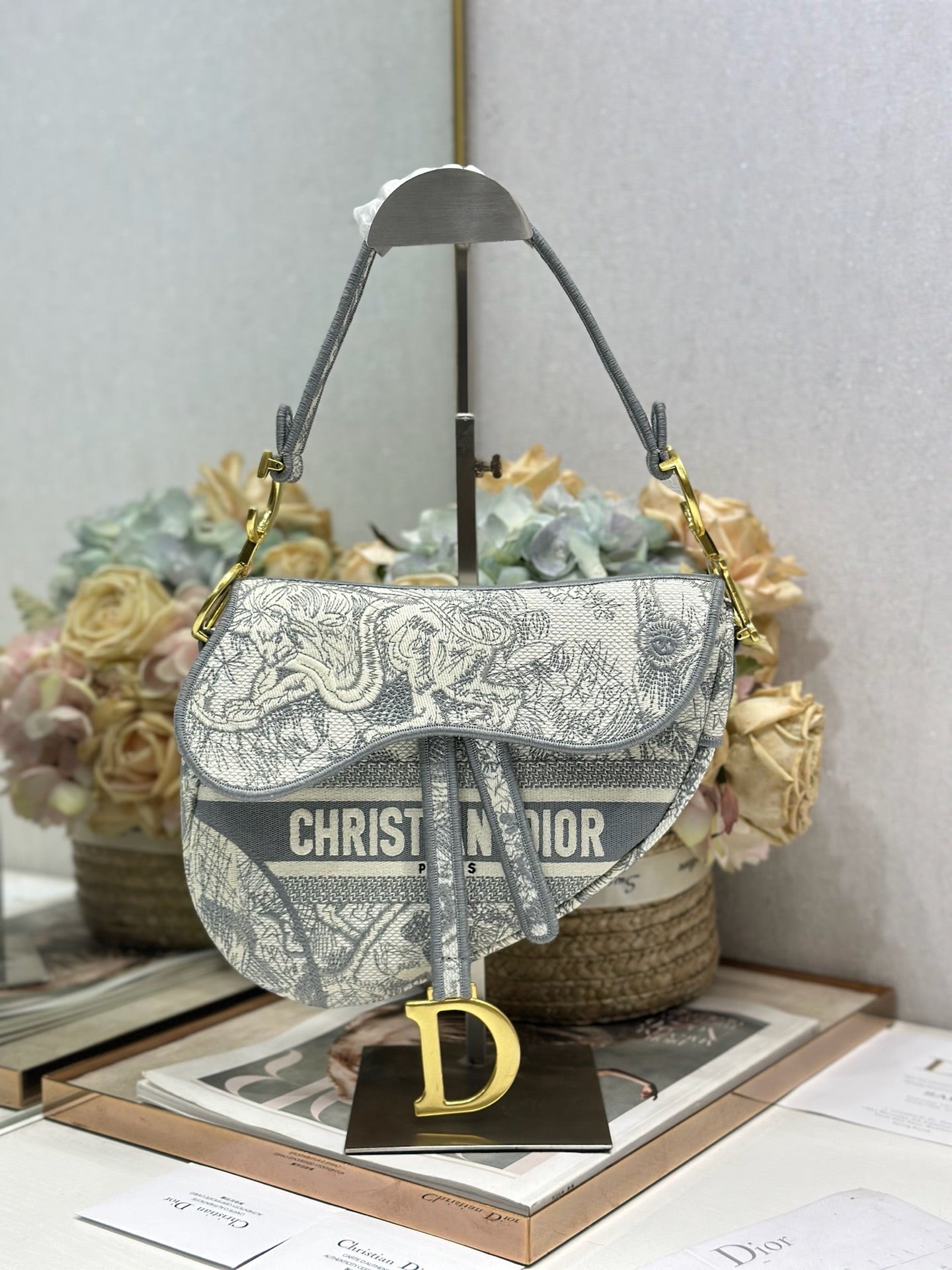 Dior 2026 Saddle Bag 25.5cm Canvas Leather 288072