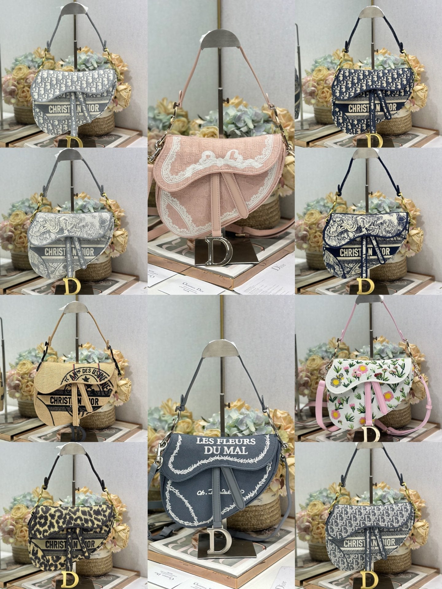 Dior 2026 Saddle Bag 25.5cm Canvas Leather 288072