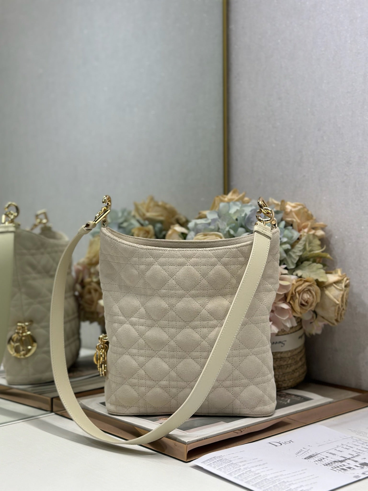 Dior 2026 Bag 27cm Multicolor Velvet Leather 289496