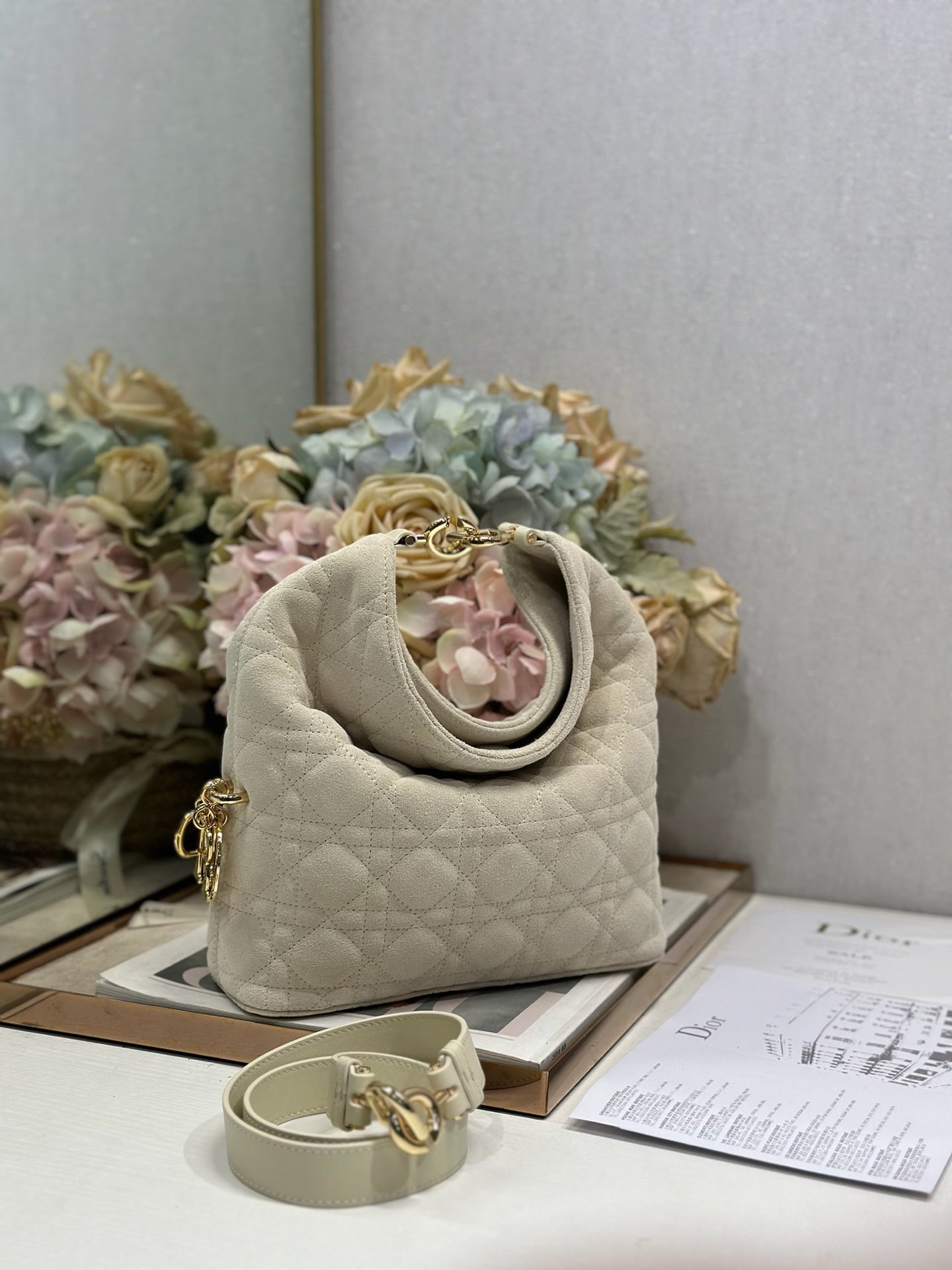 Dior 2026 Bag 27cm Multicolor Velvet Leather 289496