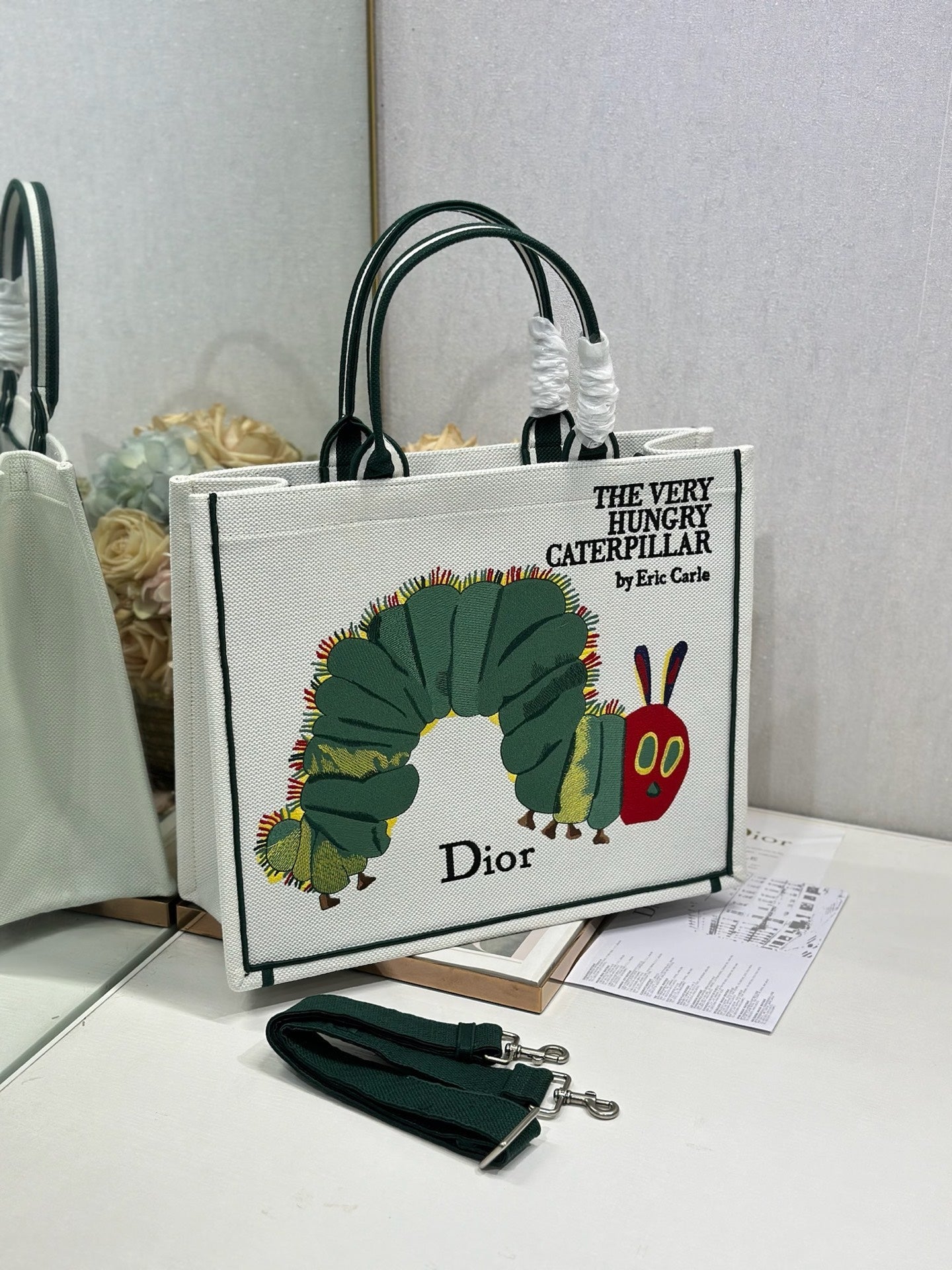 Dior 2026 "The Very Hungry Caterpillar" Book Tote Bag Canvas 289518