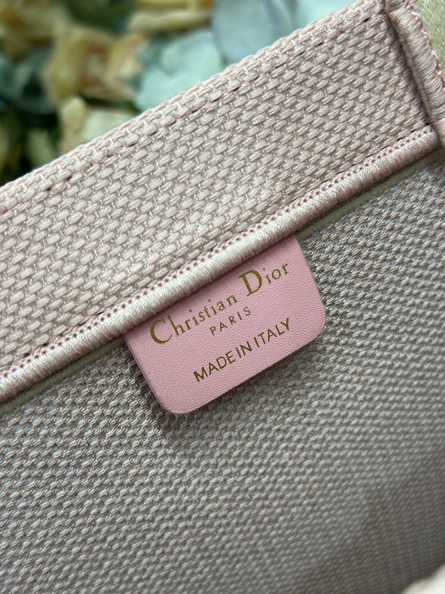 Dior 2026 "No Dior No Dietrich" Book Tote Bag Pink Canvas 290886