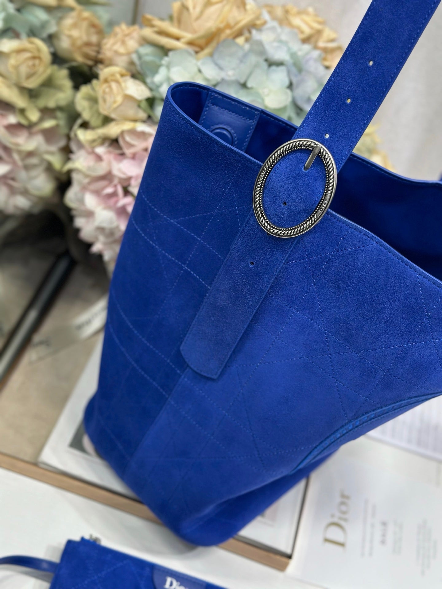 Dior 2026 Medaillon Bucket Bag Suede and Leather 159057