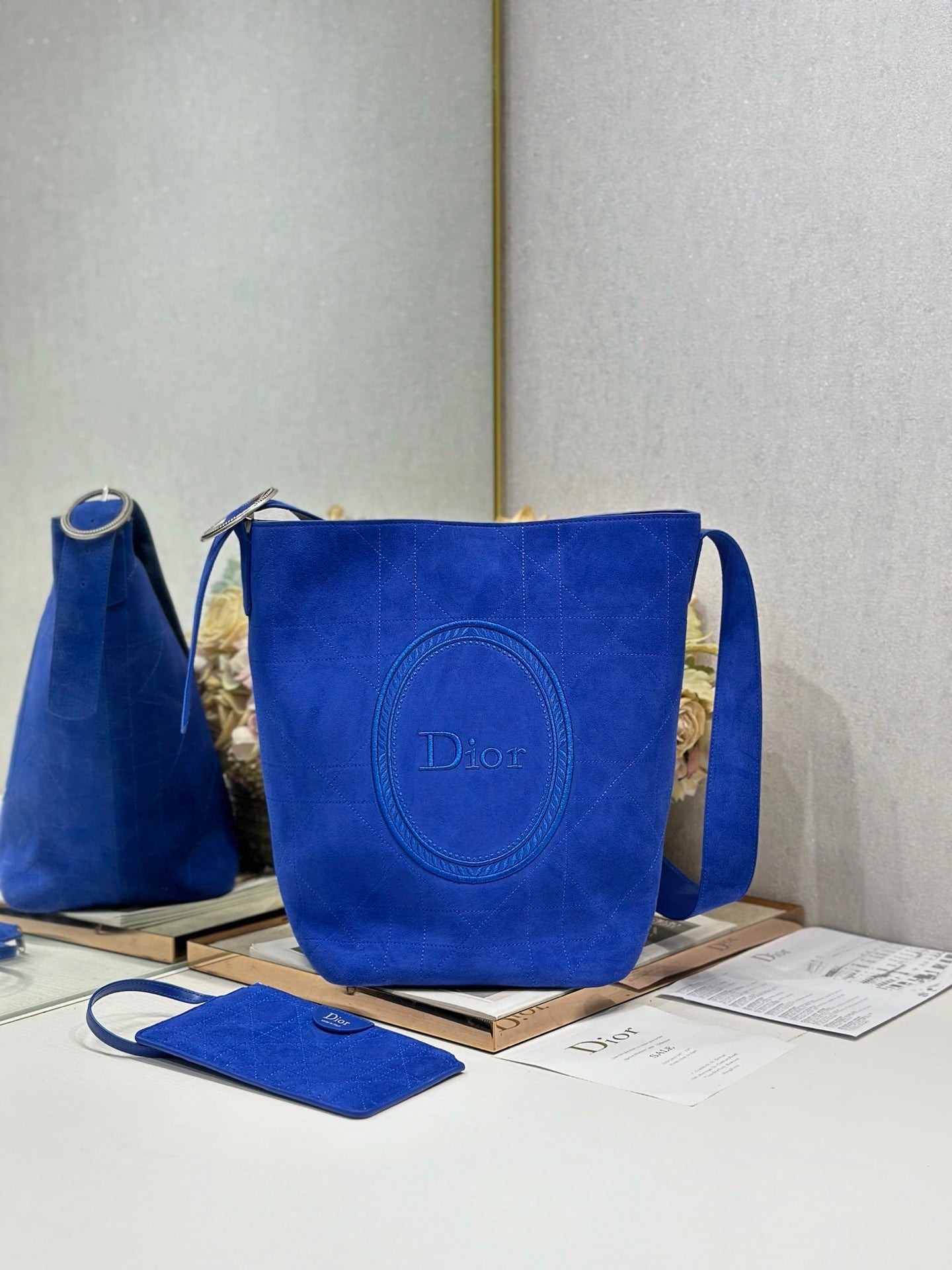 Dior 2026 Medaillon Bucket Bag Suede and Leather 159057