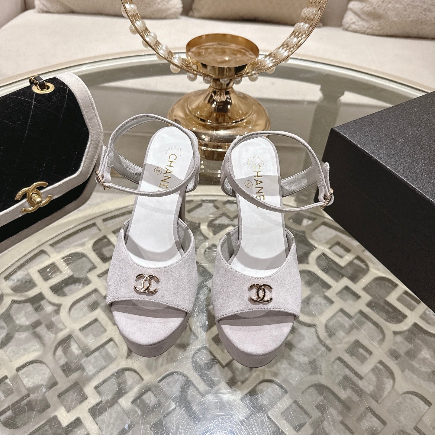 Chanel 2026 Platform Sandals Lambskin 834303