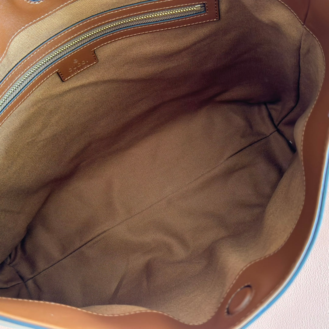 Gucci Beatrix Handbag 35 Brown Cowhide  272126