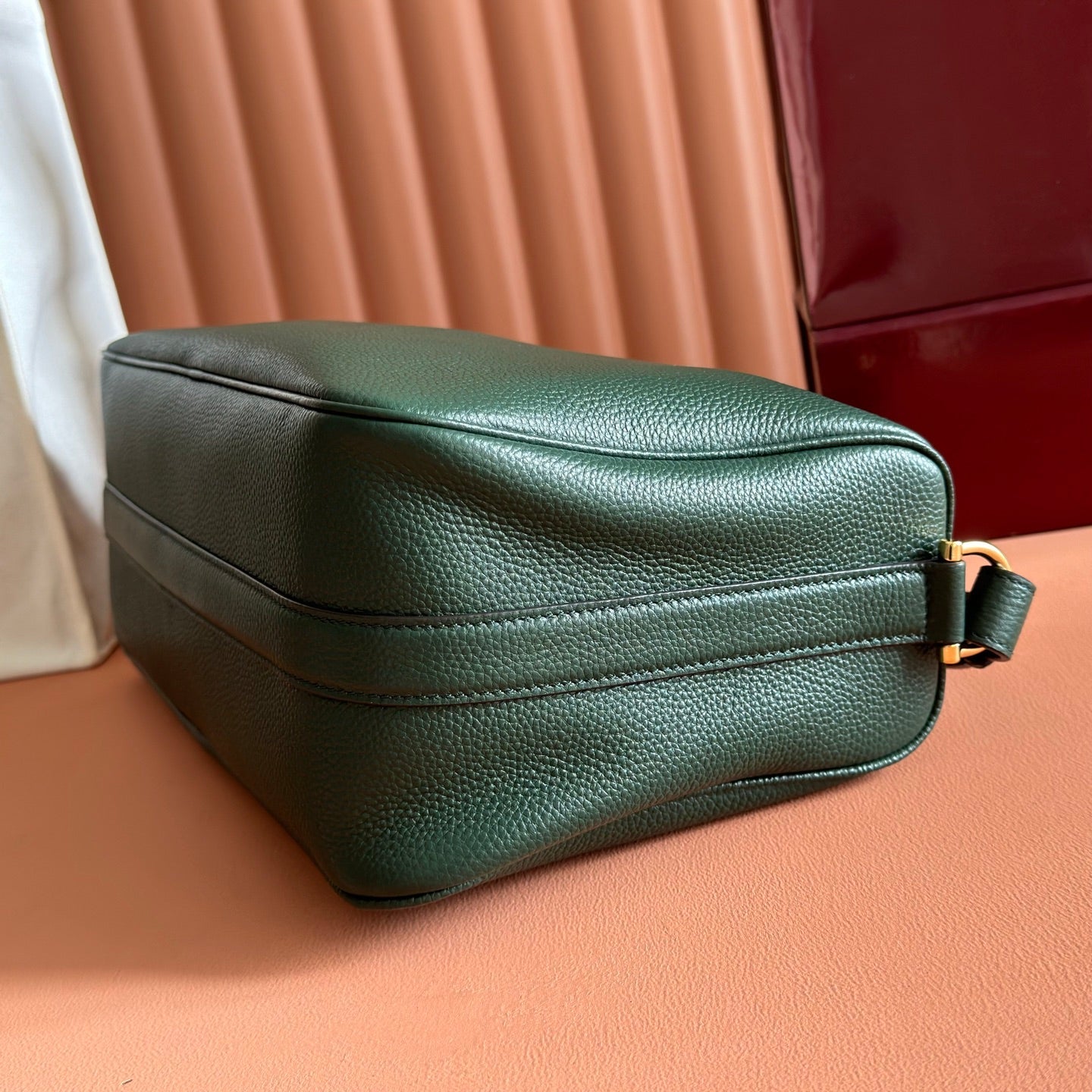 Gucci 2026 Half Horsebit Bag 31.5cm Green Cowhide 277268