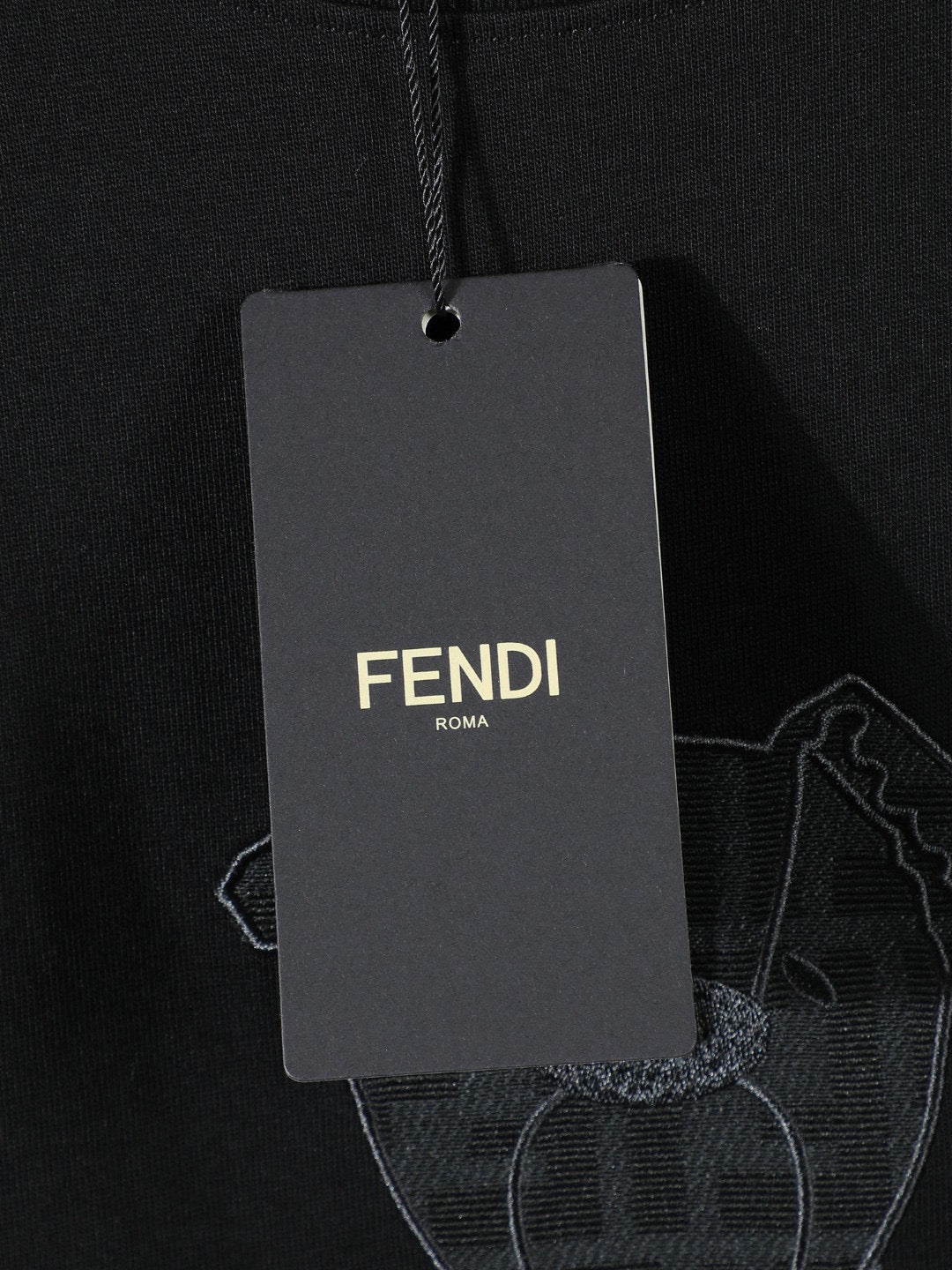 Fendi 2026 Men's Puppy Embroidered T-shirt Cotton 797178