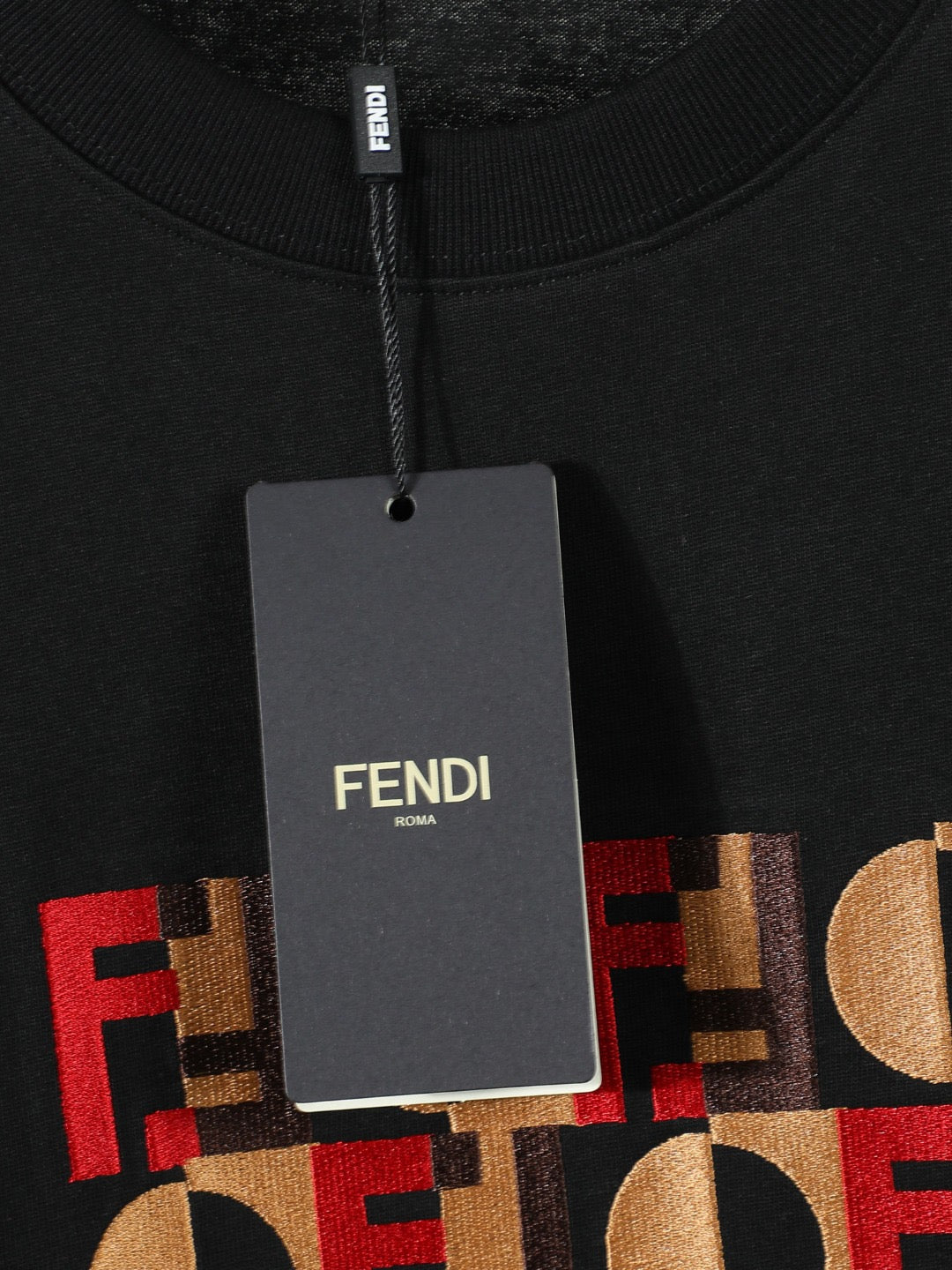 Fendi 2026 Men's 3D Embroidered T-shirt Cotton 797333
