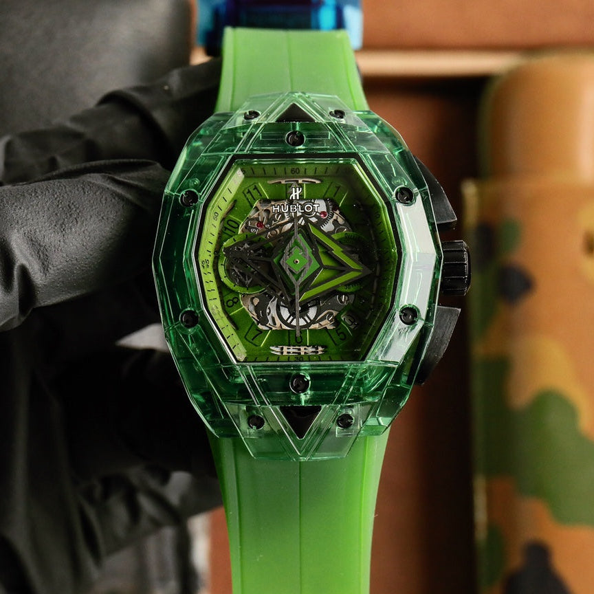 Hublot Big Bang Sang Bleu Green Ceramic 42MM Watch