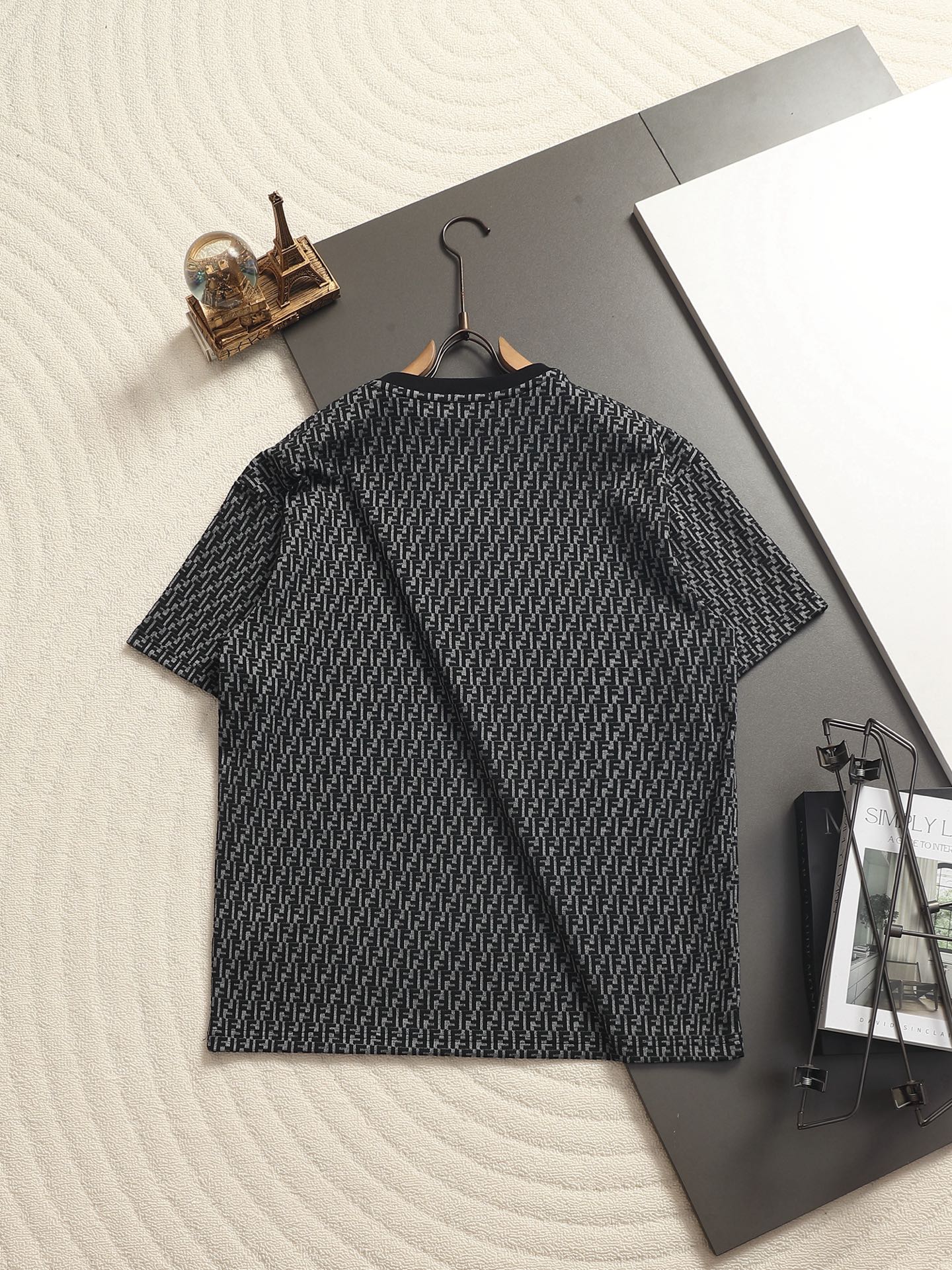 Fendi 2026 Men's Monogram T-shirt Jacquard Fabric