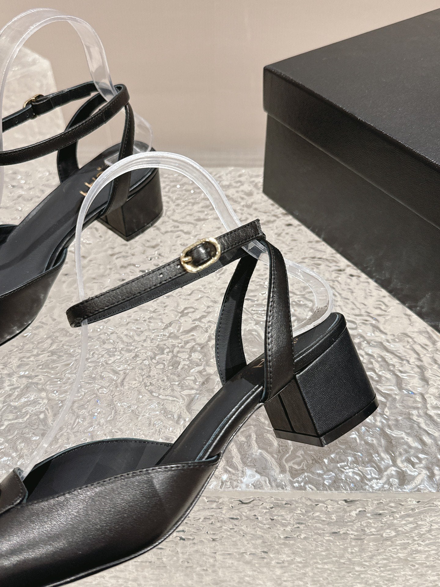 slingbacks 60 black lambskin
