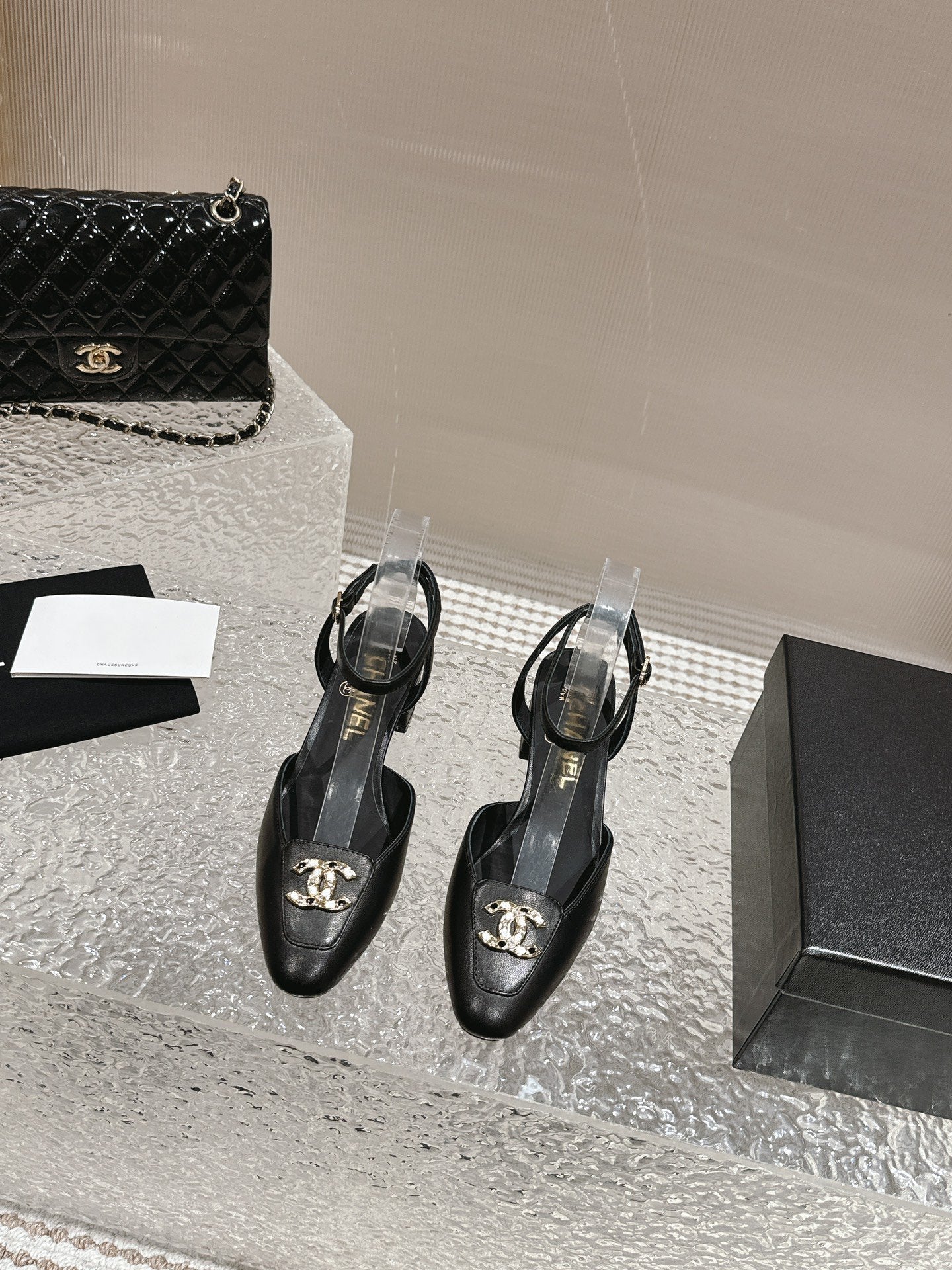 slingbacks 60 black lambskin