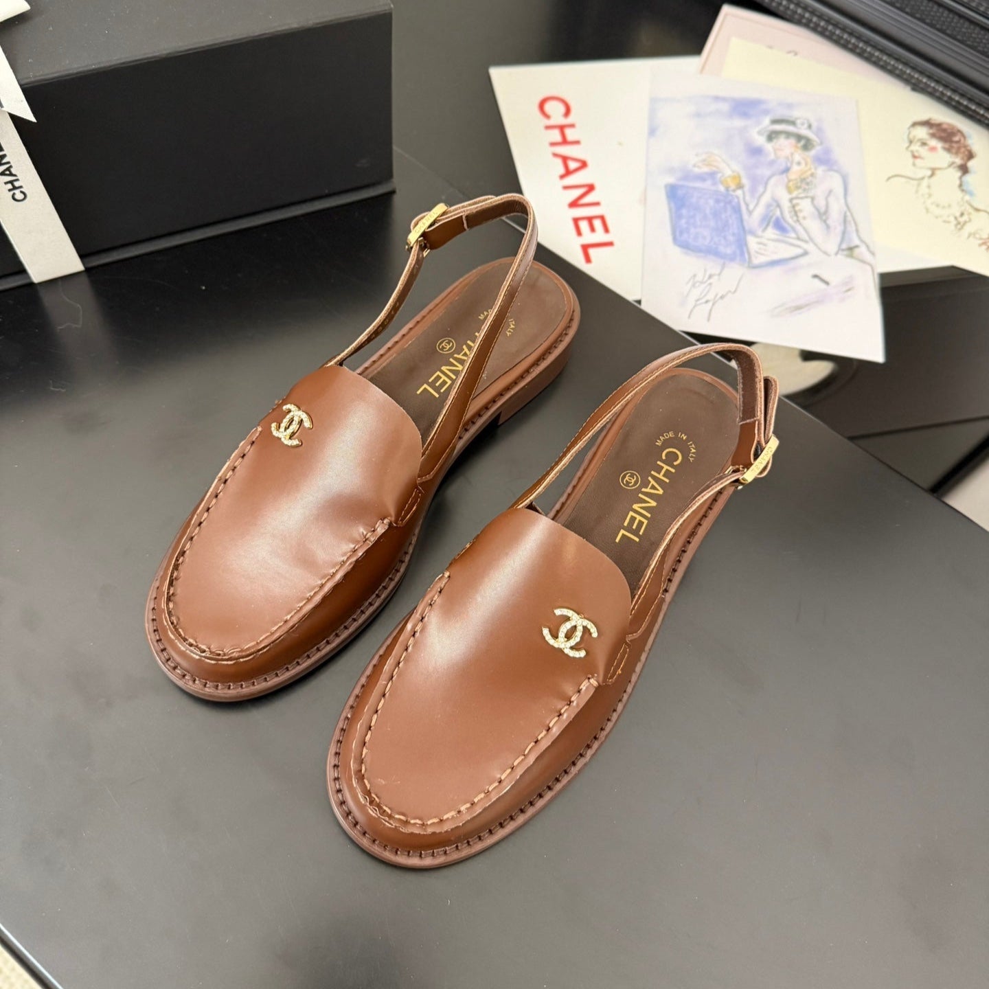 CC 25S Slingback Loafer Calfskin