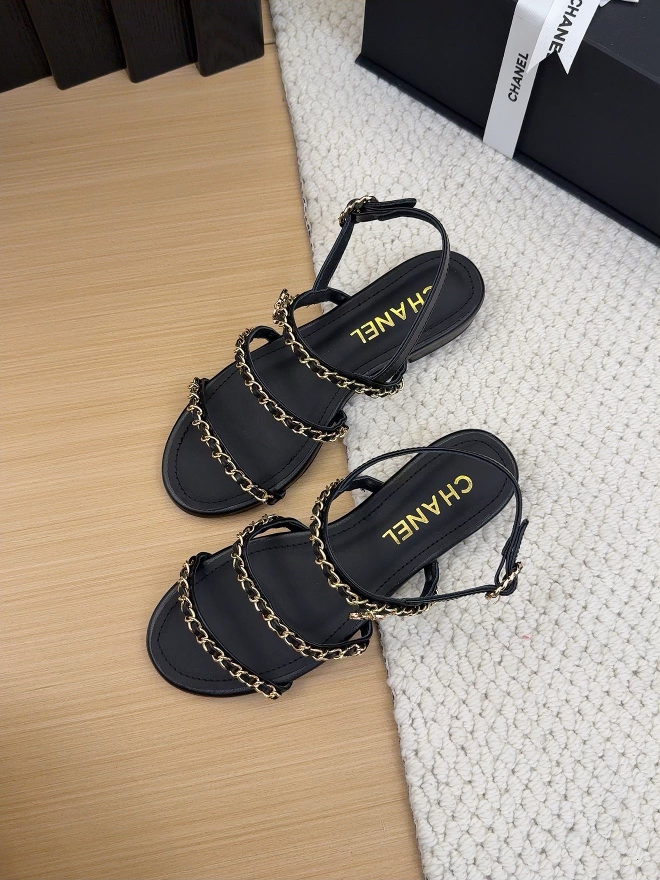 CC 25S Sandal Three Leather Strap Calfskin