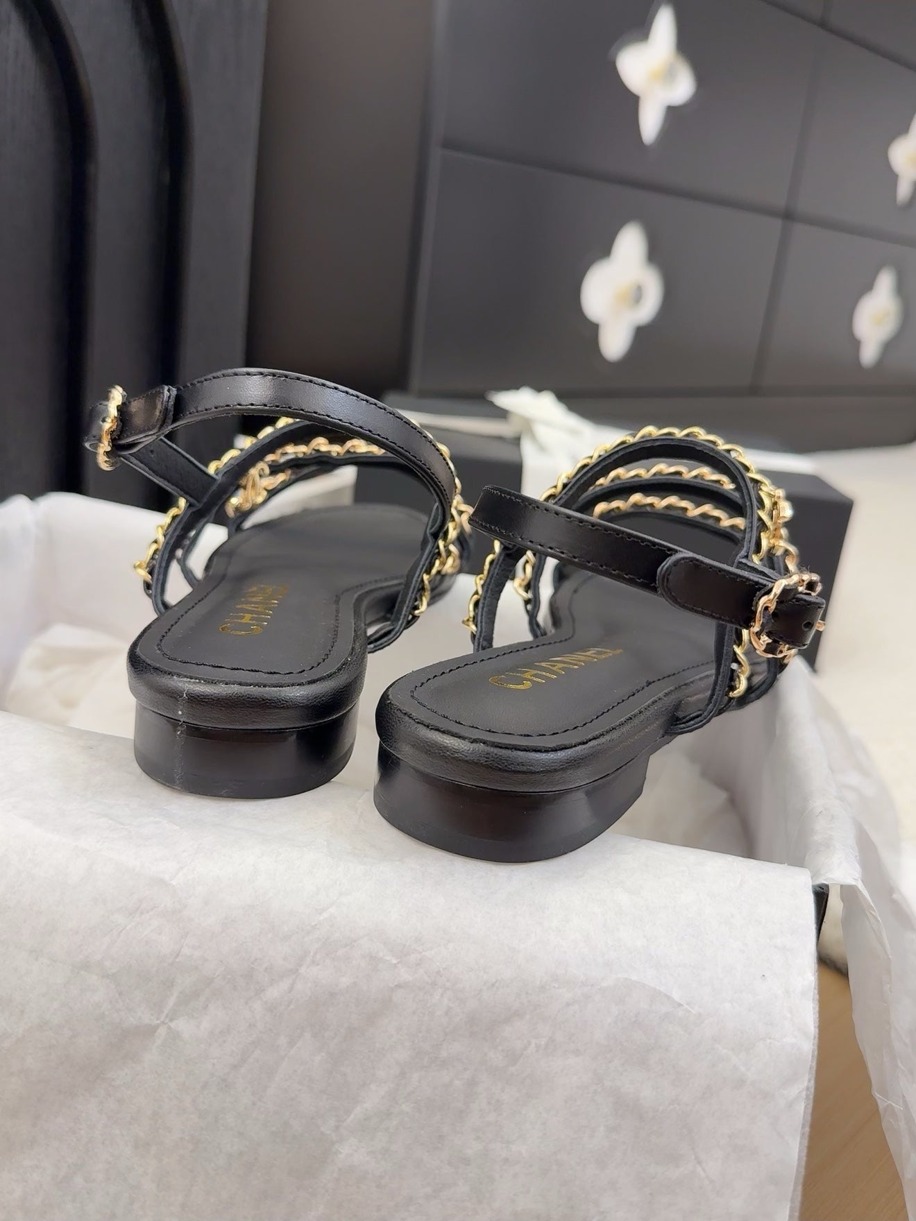 CC 25S Sandal Three Leather Strap Calfskin