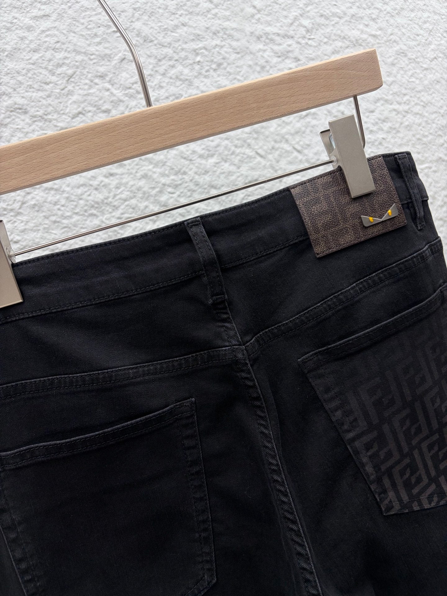 Fendi 2026 Men's Jeans Black Brown Monogram Denim 738165